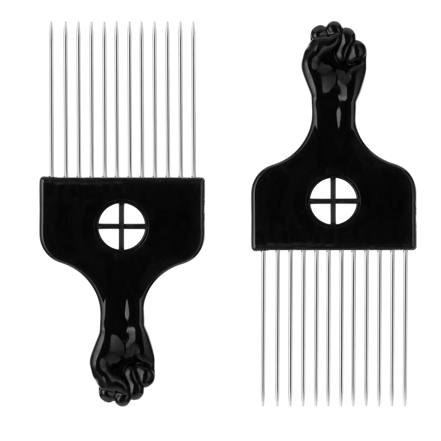 

Stainless steel African hair comb, suitable for both men and women, suitable for curly hair and braid styling,hair styling tool