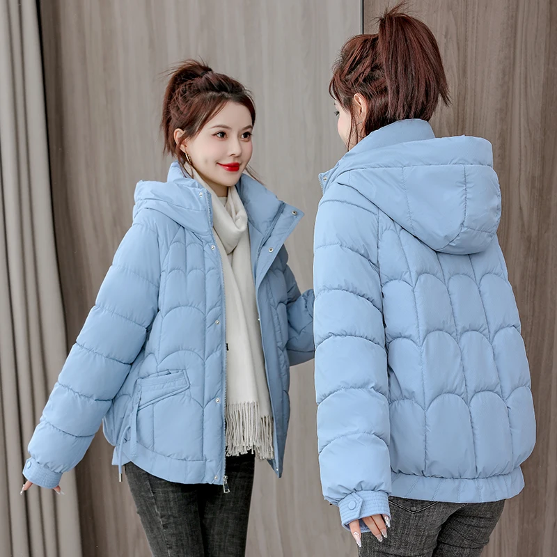 جديد لعام 2025 معطف شتوي دافئ من القطن من Orto Thiened معطف شتوي دافئ بسحاب للإغلاق لون للتنقل فضفاض مناسب