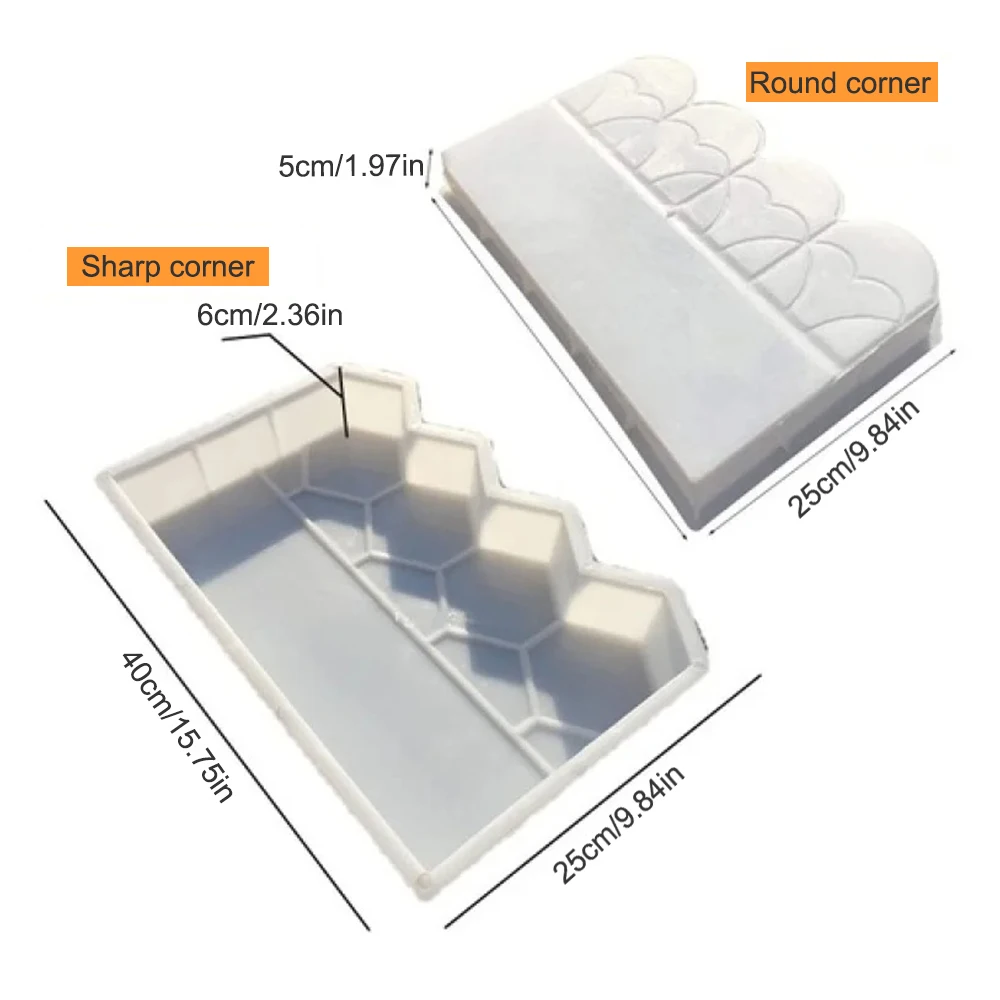 Obrzeże ogrodowe płot formy betonowe wielokrotnego użytku DIY kostka brukowa dekoracyjna forma do stawu podwórko Patio dekoracja ogrodowa