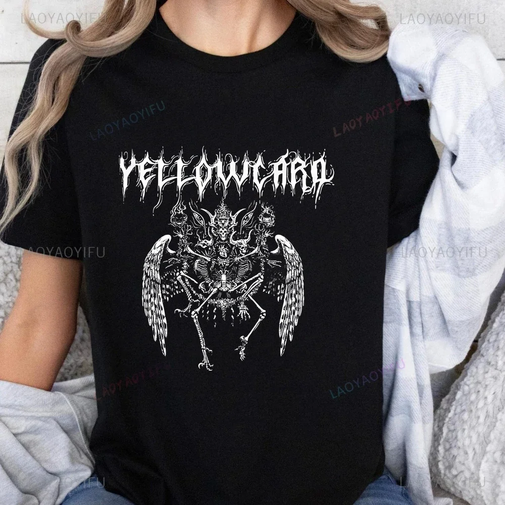 Vintage Rock Band Yellowcard Estampado Camisetas Tops Yellowcard Tendencia Camisas Unisex Estampado Camisetas Grandes