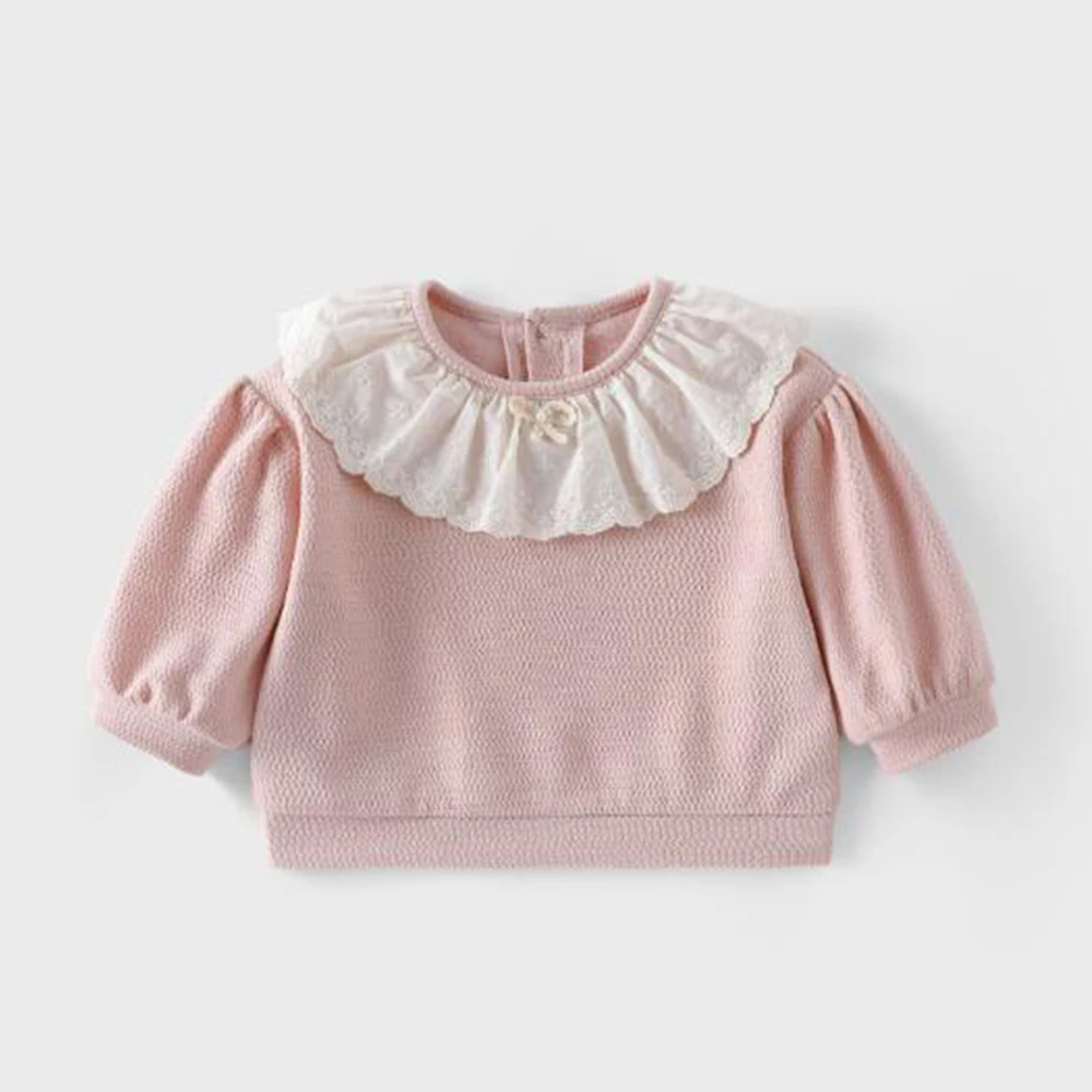 

Toddler Girl Sweatshirt Long Sleeve Solid Color Spring Autumn Children Clothing Fashion Birthday Kids Long Sleeve Tops