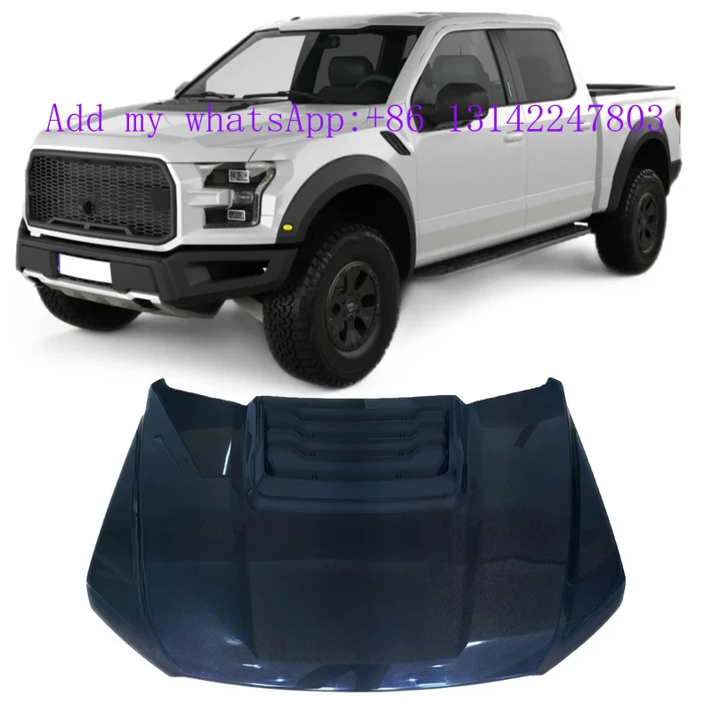 

New Open Hole Carbon Fiber Hood for F150 weight Modification with Durable Open Hole Design