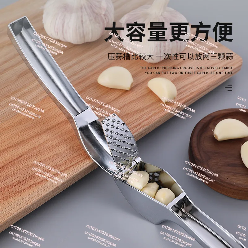 Stainless Steel Kitchen Garlic Puree Large Manual, Garlic Press Set Kitchen Gadgets