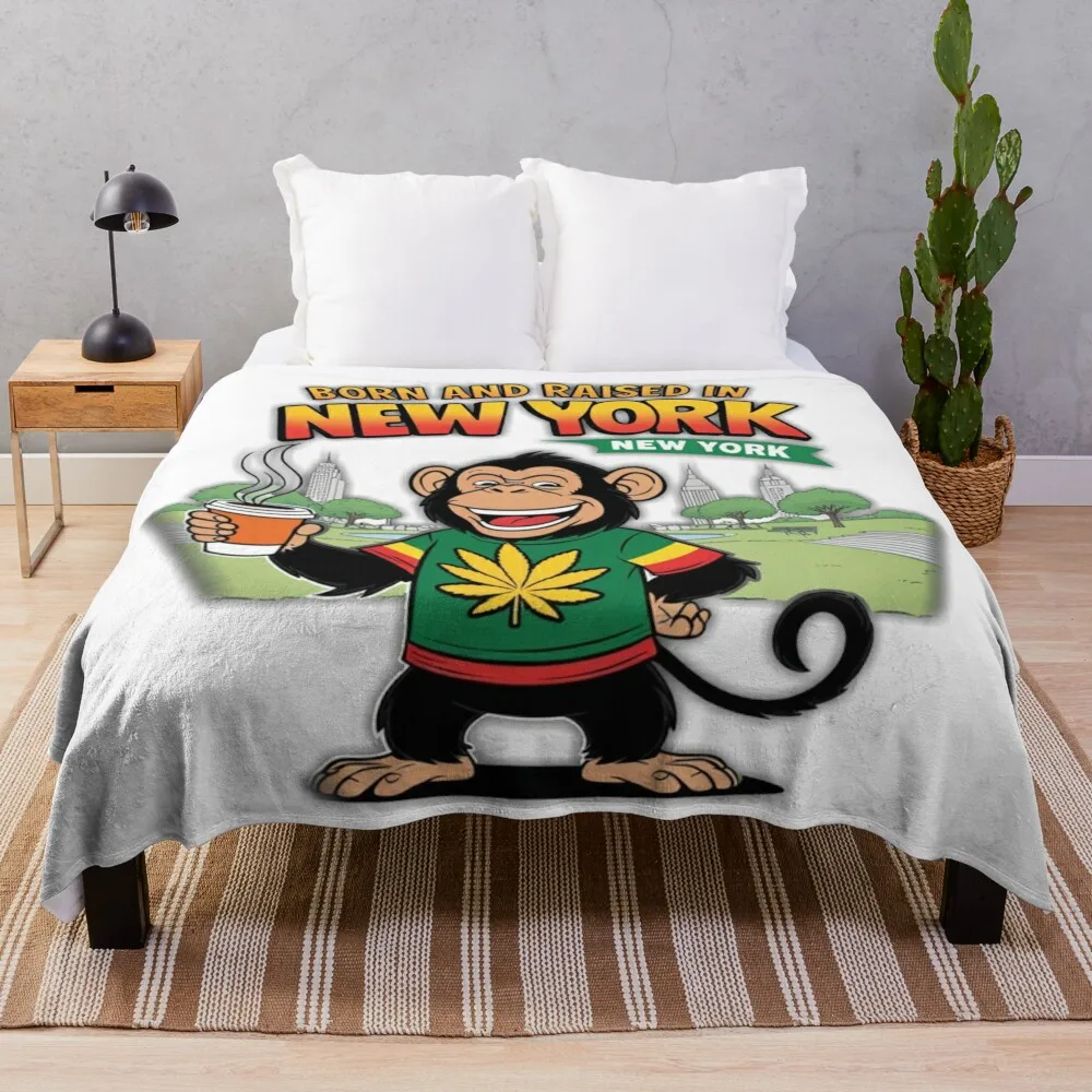 Born and raised in new york Throw Blanket Summer cosplay anime Decorative Beds sofa bed Blankets