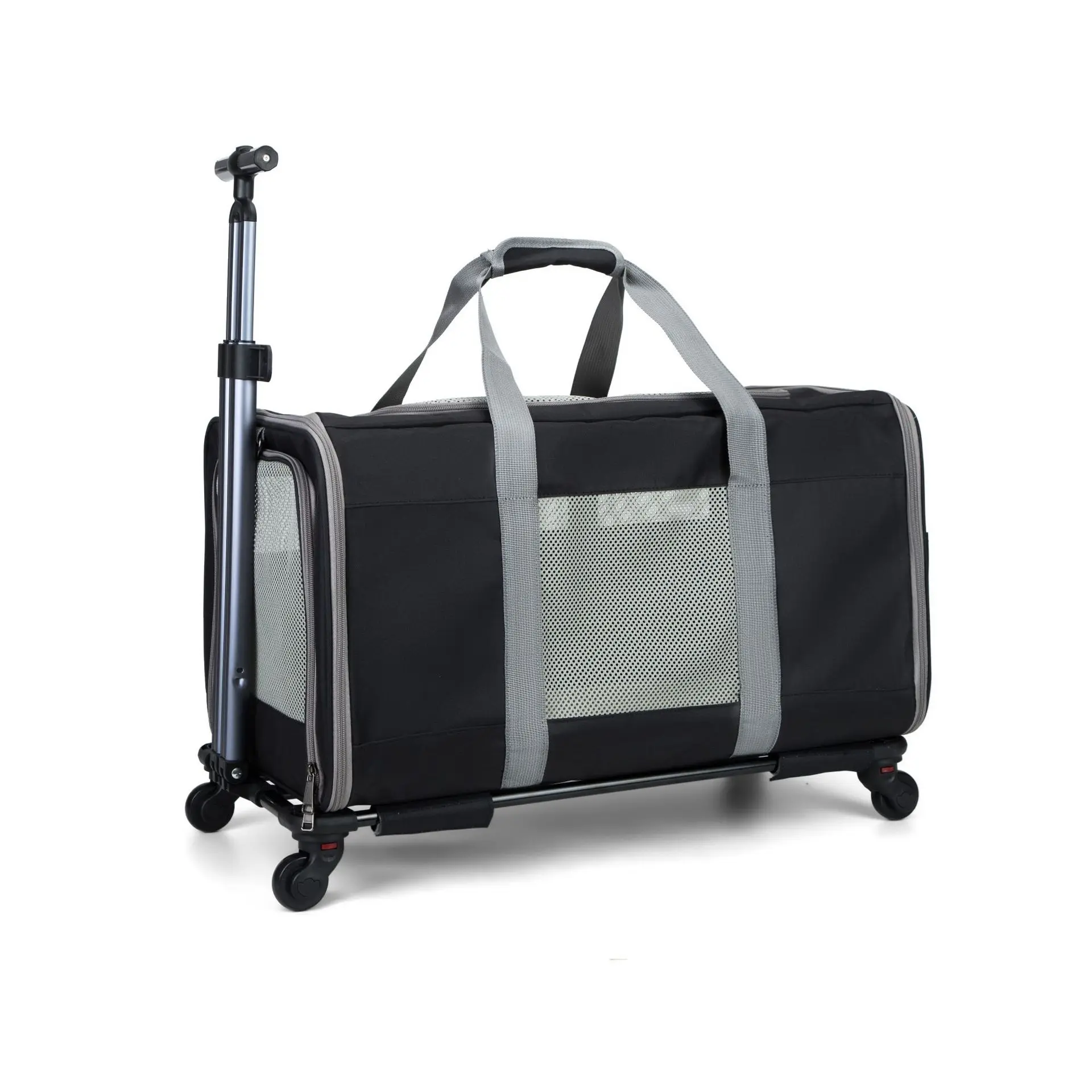 Transportín plegable con ruedas para gatos y perros transpirable - imagen 5