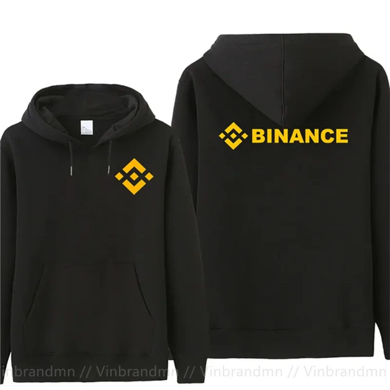 

Men's Binance Exchange Coin Crypto Casual Zipper Hoodies Sweatshirts Hooded Pocket Jacket Mens Sport Outwear Binance Logo Hoodie