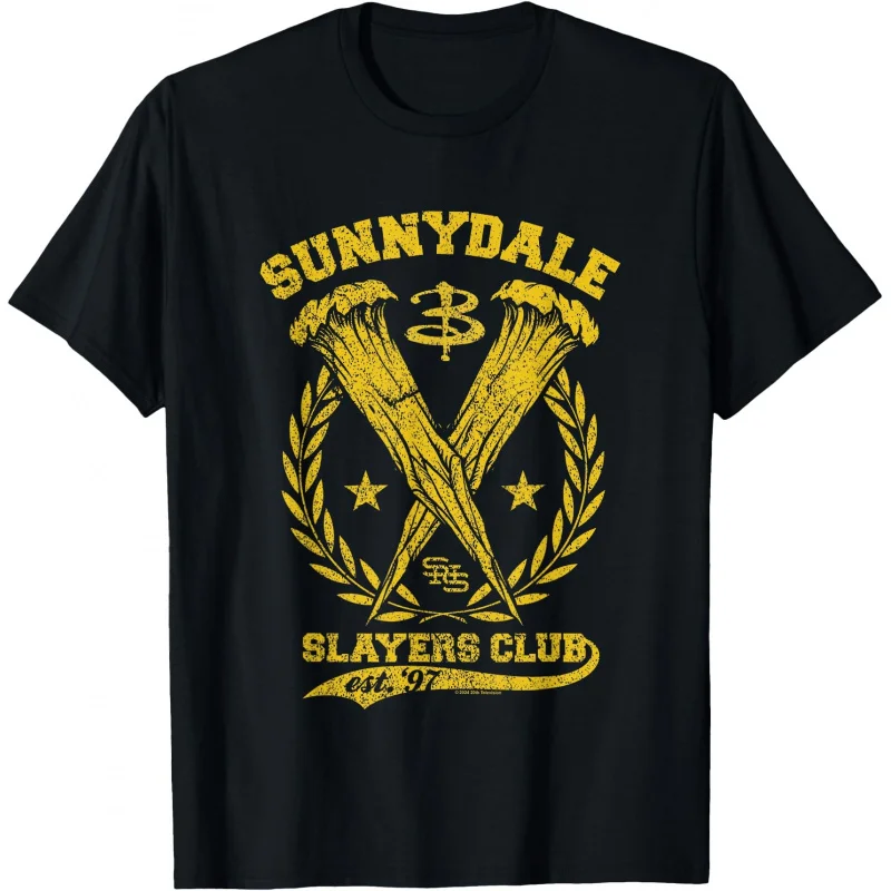 

Sunnydale Slayers Club Buffy The Vampire Slayer Gift t shirt Crew Neck Short Sleeve Graphic clothes All size tops S-6XL