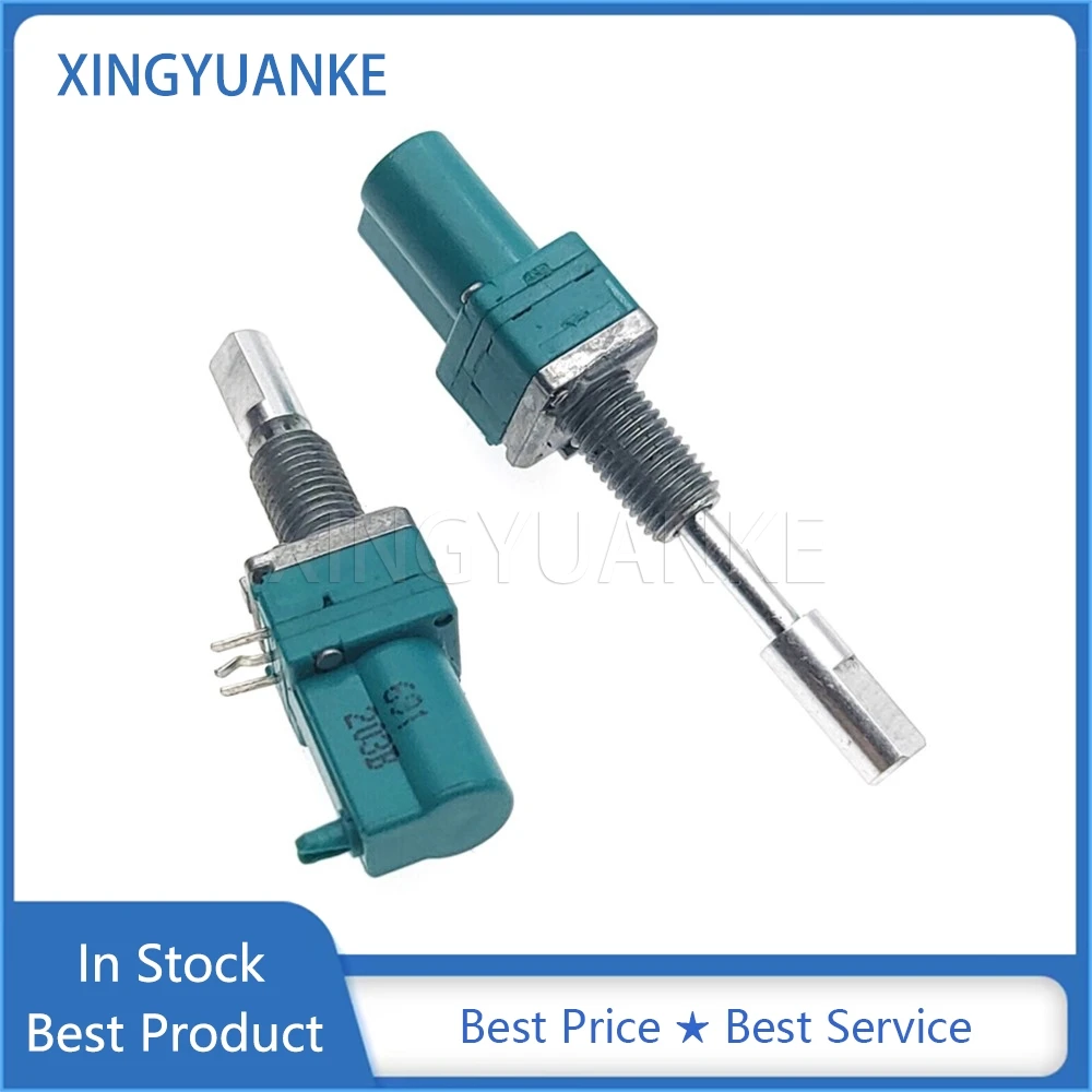 1PCS RK097 Single 3-Pin B20K 203B Volume Amplifier Adjustable Potentiometer Push Button Self Locking Push Pull Shaft 22-30MM