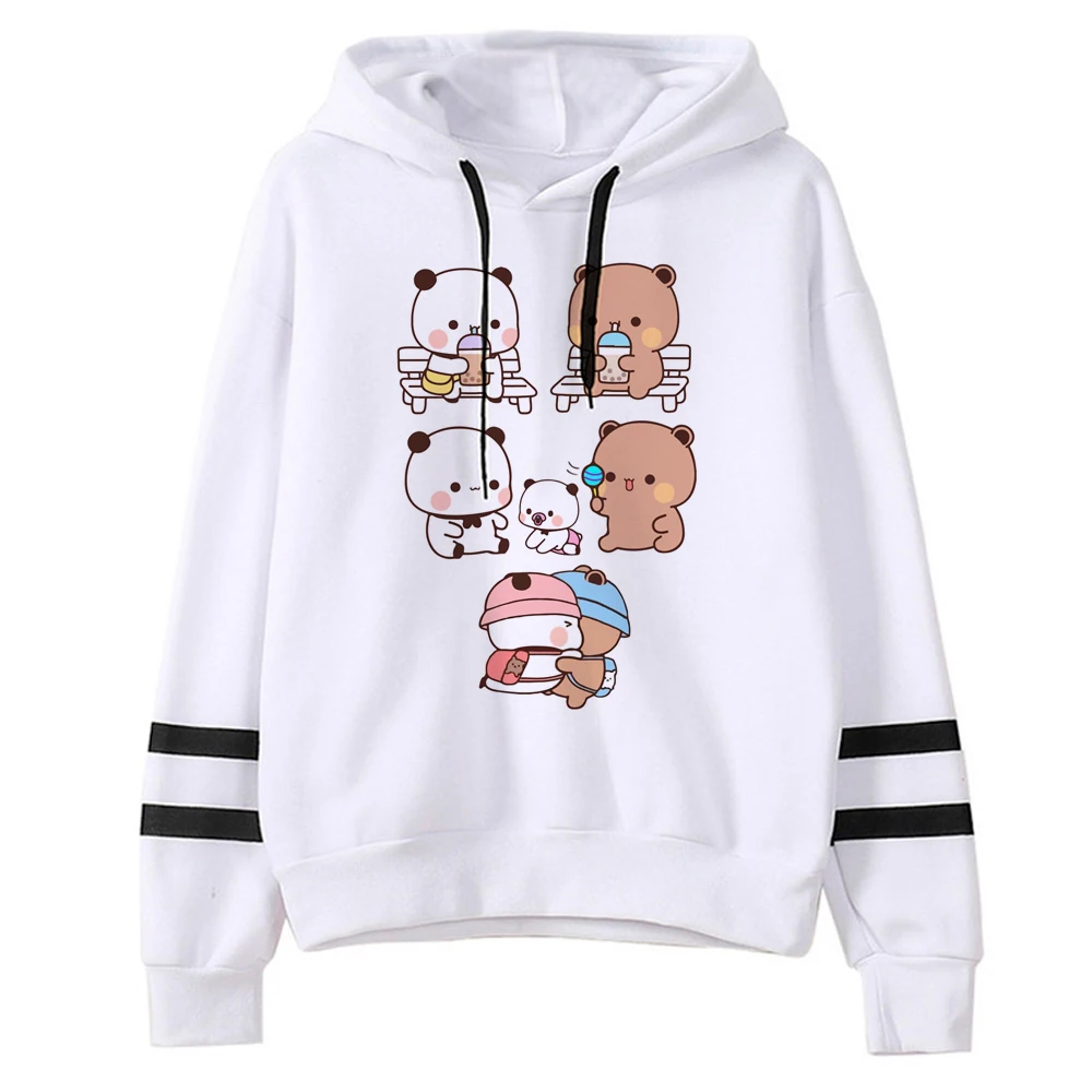 Bluzy z kapturem Bubu Dudu damskie y2k estetyczne japońskie bluzy Kawaii koszula z kapturem damskie dres graficzny