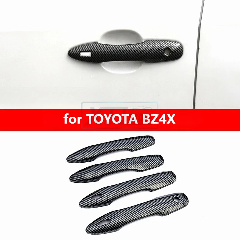 

Fit for TOYOTA BZ4X 2022 2023 2024 2025 Carbon Fiber Exterior Door Handle Protection Cover Sticker Auto Accessries