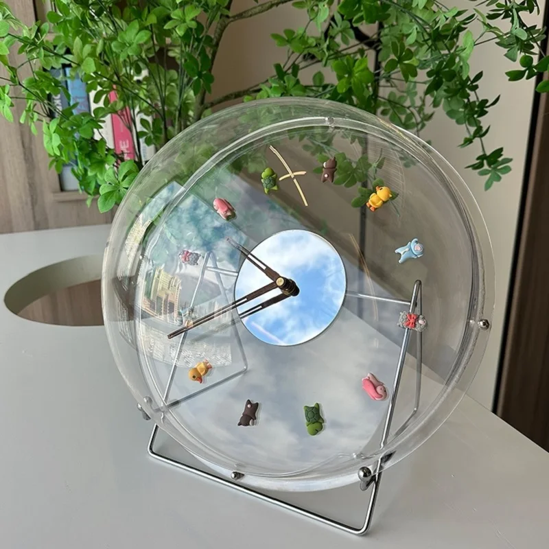 Spring Breeze Bubble Clock Cartoon Silent Walking Seconds Wall Clock Home-Clock Bobo Clock Decorative Personalized Wall-Clock