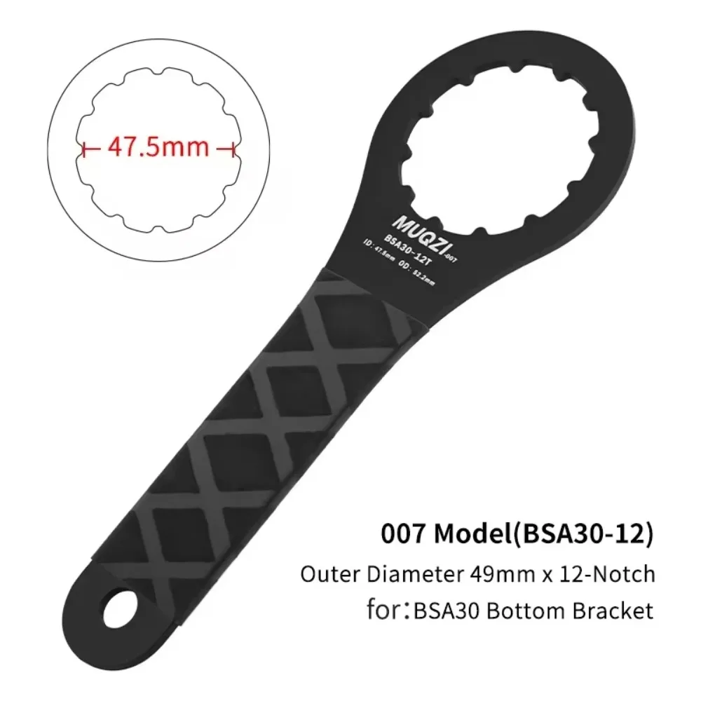 

39/41/44/46/49/52mm BB Wrench Alluminum Alloy Anodizing Bottom Brackets Wrench Durable Lightweight Design Bottom Bracket Tool