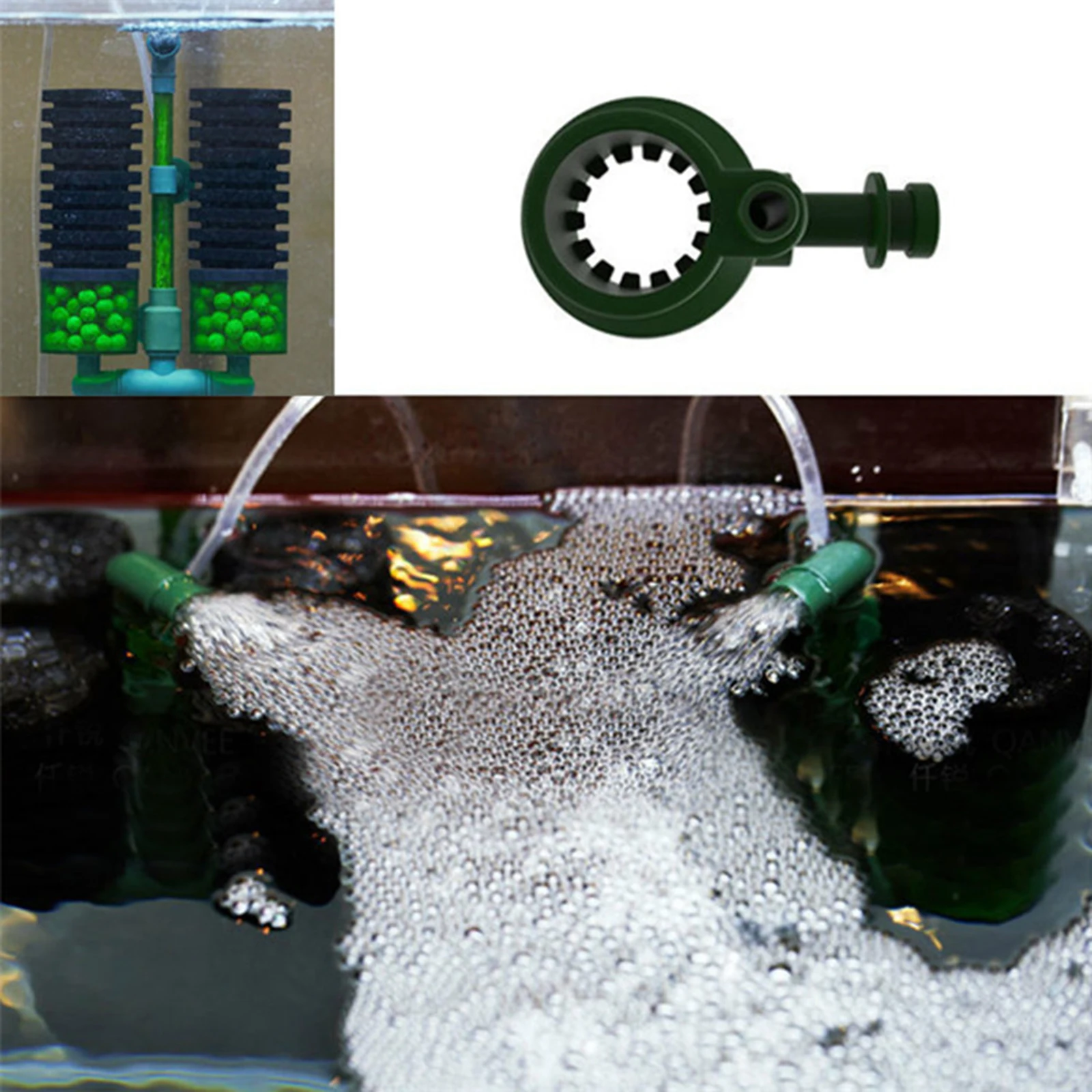 Double Head Biochemical Sponge Filter No Noise Fish Tank Bio-sponge Fiters Absorbs Dirt Aquarium Oxygen Filtration Pump