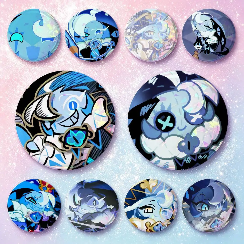 Shadow Milk Cookie Badges 25 32 44 58 75 Mm Round Cosplay Pin Bag Decor Fans Collect Friends Gifts Brooch Souvenir