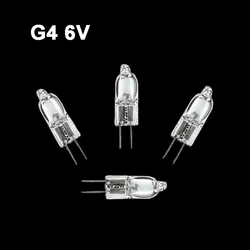 5 pz lampadina alogena lampada luce 6V G4 ad alta luminosità per microscopio proiettore torcia