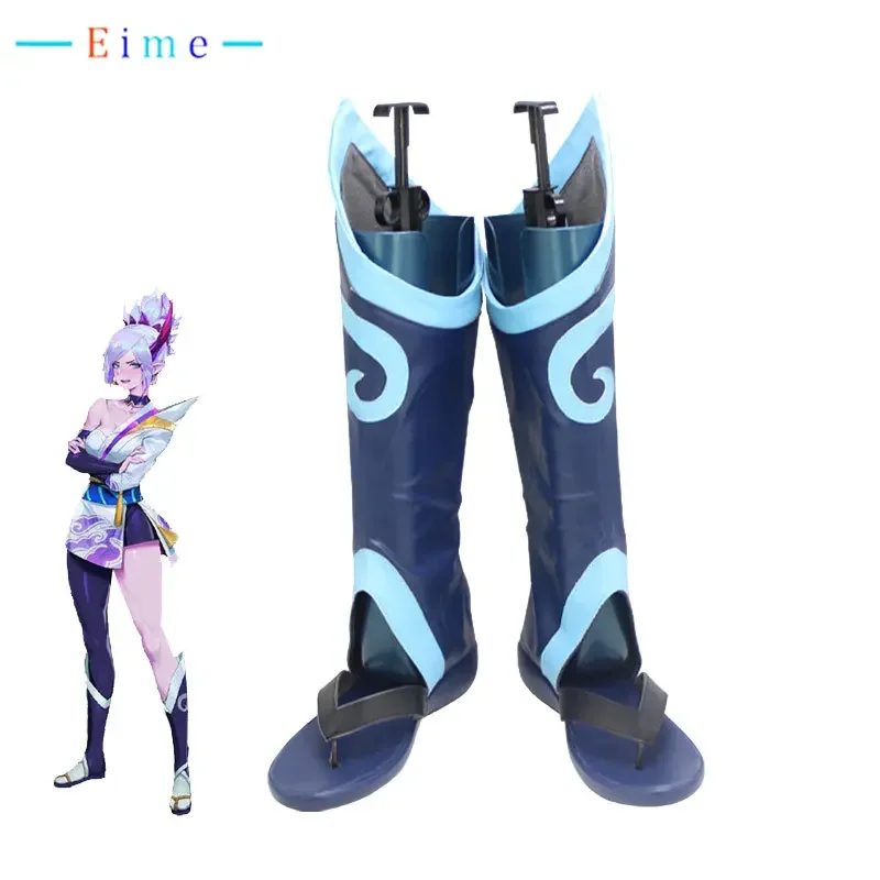 Game LOL Spirit Blossom Riven Cosplay Shoes PU Leather Shoes Halloween Carnival Boots Cosplay Props Custom Made