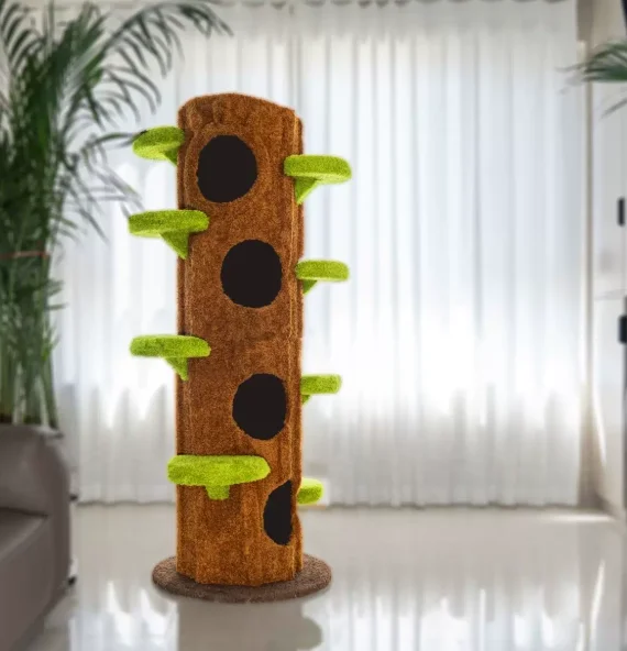 Simulation Tree Cat Tree Tower Multi‑Hole Cave Cat Condo with Perches Large Forest Style Cat Activity Furniture