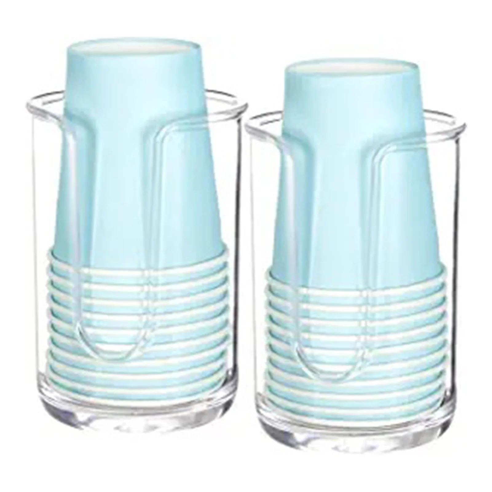 Disposable Paper Cup Holders Vanity Countertops Acrylic Transparent Box for Rinsing Cups on Bathroom