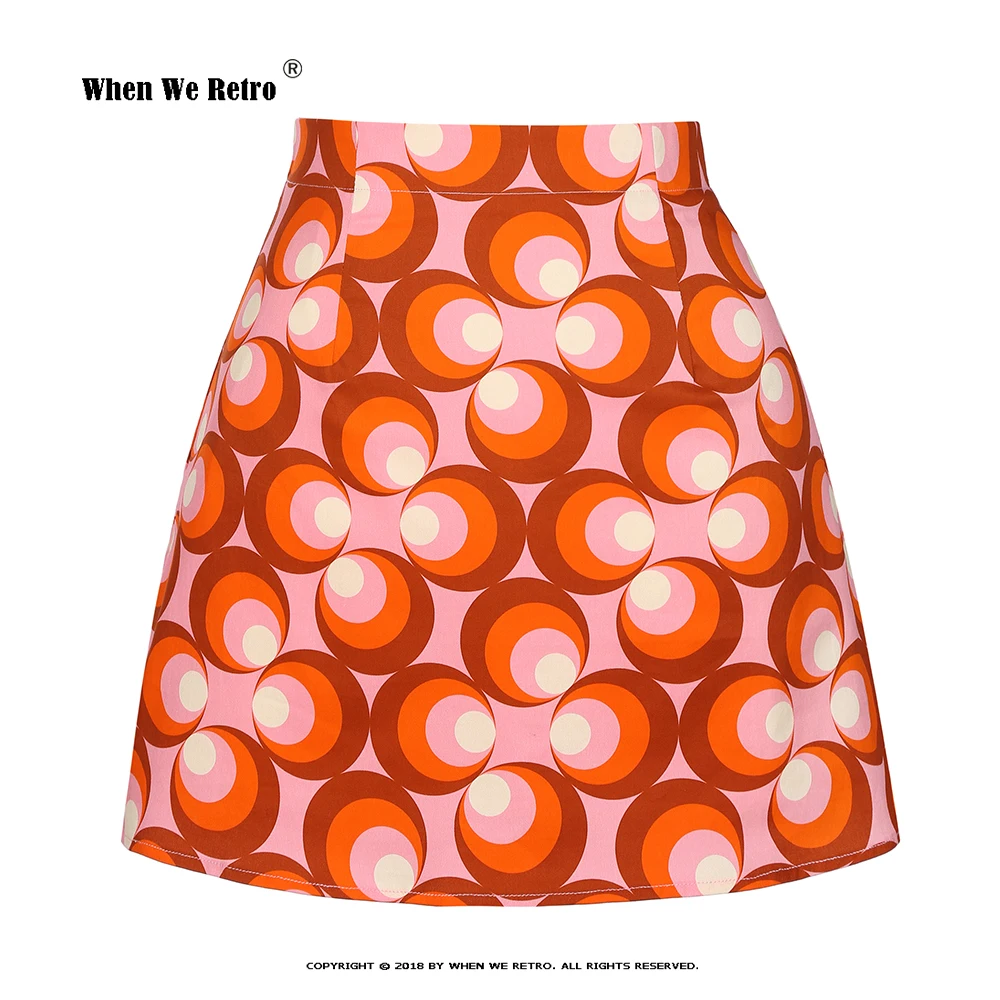 

2023 New Vintage Cute Mini Skirt for Women Jupe Femme Cotton Y2K Faldas Printed Sexy Short Summer Skirt For Holiday Beach SS0008