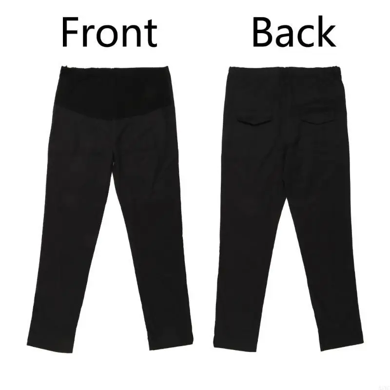A5YC Pantaloni premaman da indossare lavoro Pantaloni harem premaman Pantaloni ventre autunnali primaverili