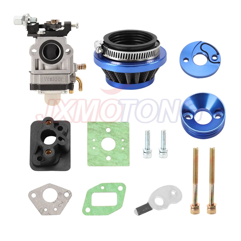 

15mm Carburetor Upgrade Kit Air Filter Set Compatible with 2 Stroke 43cc 47cc 49cc Standup Gas Scooter ATV Quad Pocket Bike