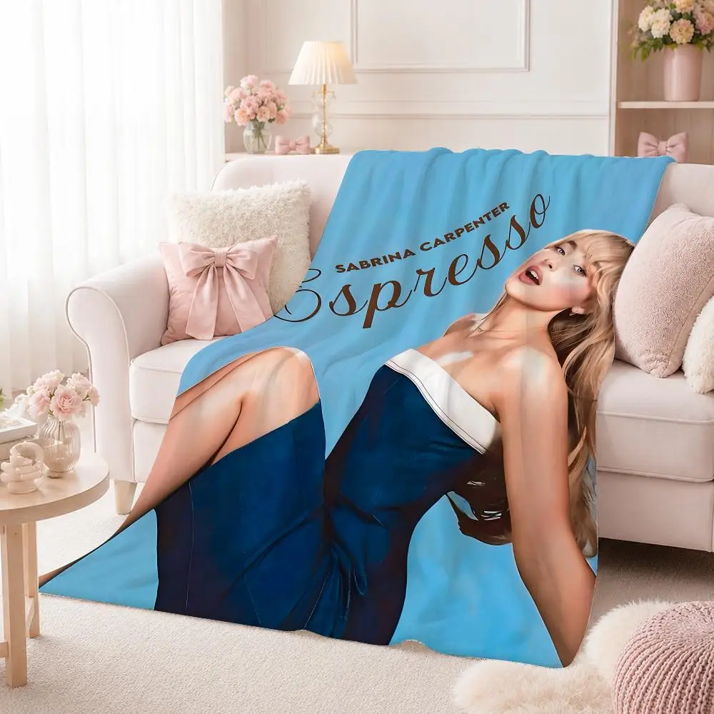 Pop Singer S-Sabrina CarpenterS Throw Summer Flannel Throw Blanket Soft Antistatic Washable KidFriendly Couch Bed
