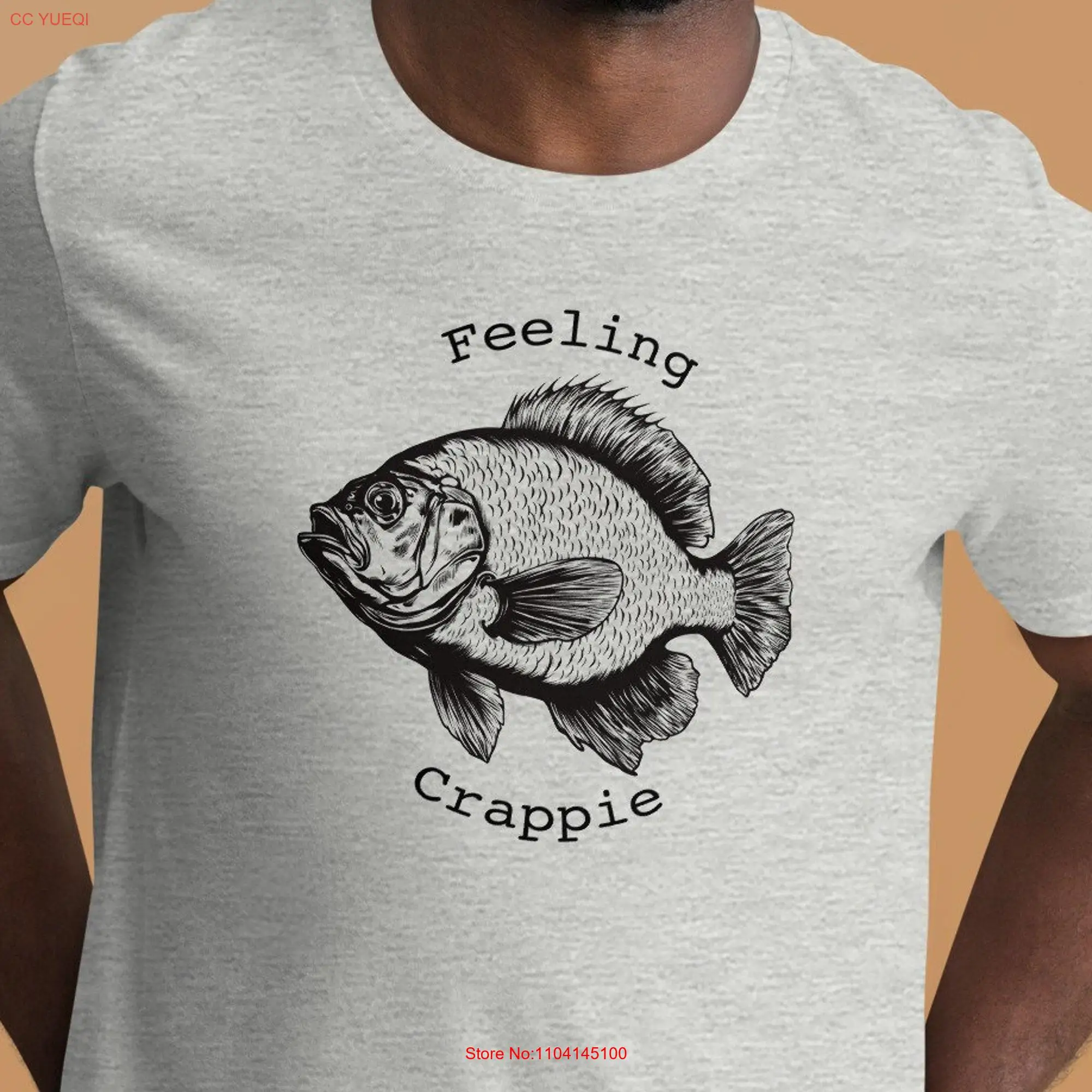 Crappie Fishing T Shirt for Men Funny gift Dad Feeling Silly Panfish Minnesota long or short sleeves