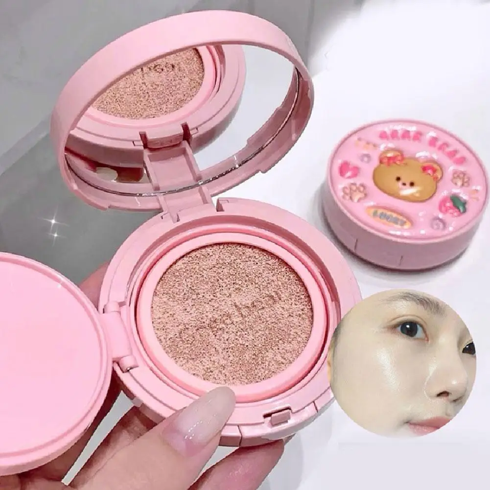 투명 에어 쿠션 BB 크림 경량 천연 컨실러 커버리지 에어 쿠션 메이크업 D7H5를위한 섬세한 파우더