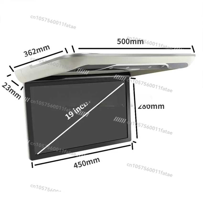 

19 Inch 4K Multimedia Video Player Car Monitor Android 1080P Ceiling TV Roof Mount Display Support FM/WIFI/HDMI/USB/TF