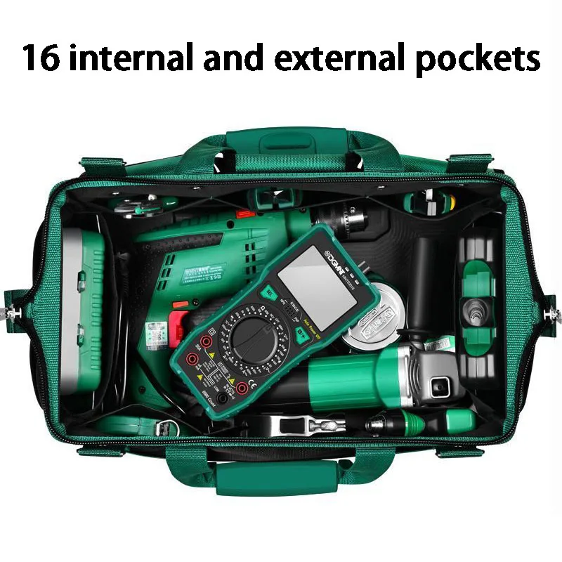 Large Capacity Tool Organizer Bag Multifunctional Electrician Tools Kit Portable Tool Storage Bags Woodworking Shoulder Bag
