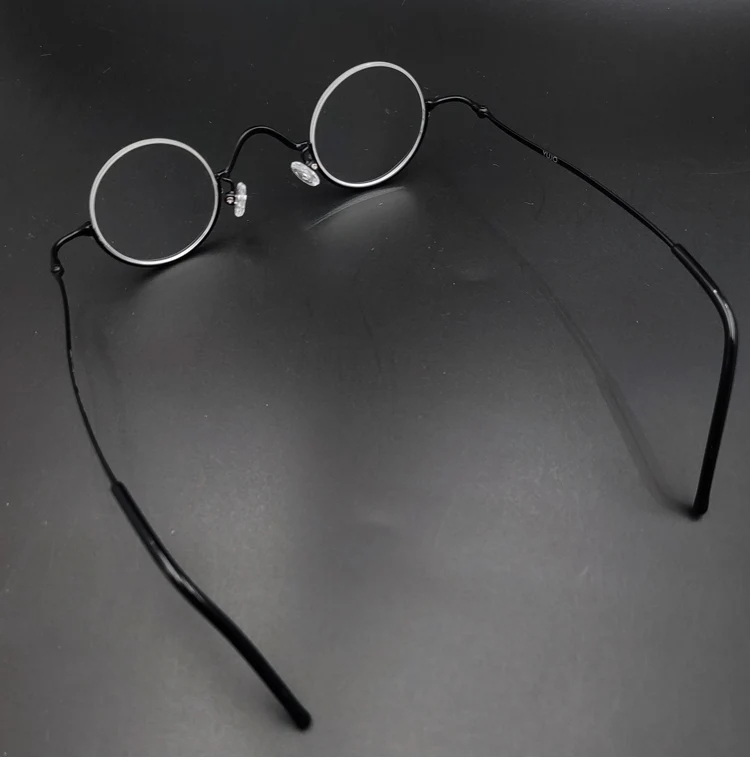 Vintage anti blau licht lesebrille Vintage kleine runde brillen mit durchmesser von 35mm gold, silber und schwarz – Detail 14