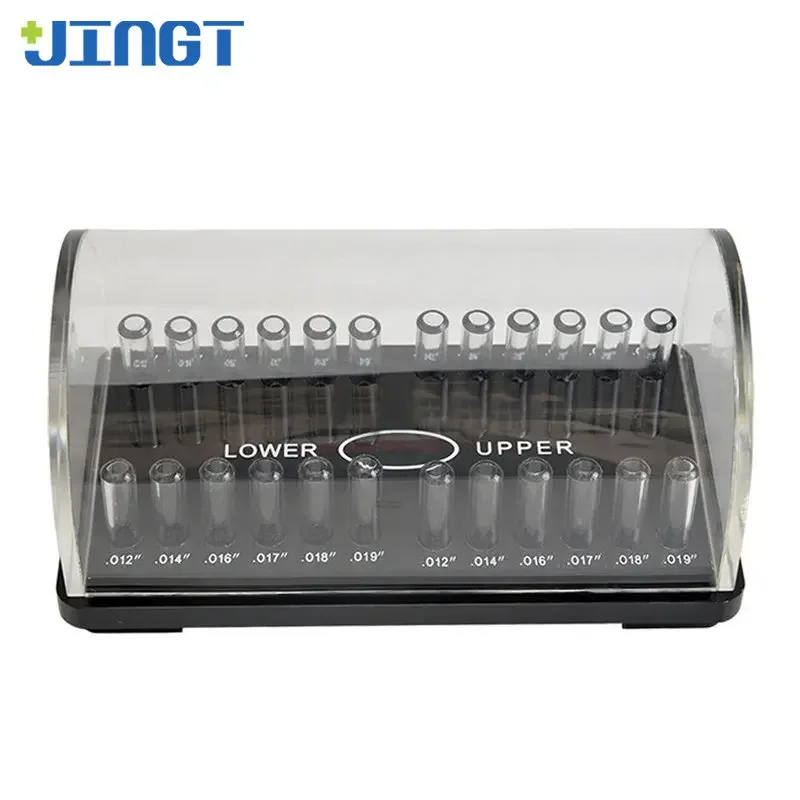 

JINGT Dental Bow Wire Placement Box Round Transparent Sorting Storage Dust Orthodontic Materials Arch Classification