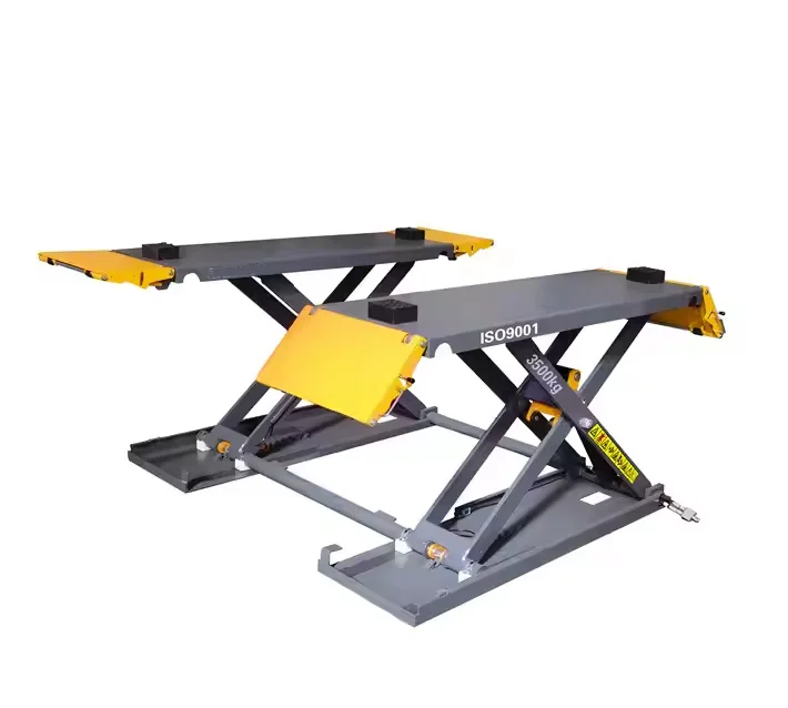 

Hot Sale 1200mm 4T Hydraulic Scissor Portable Scissor Lift With CE 4000kg Lifting Capacity Mid-position Car Lifter