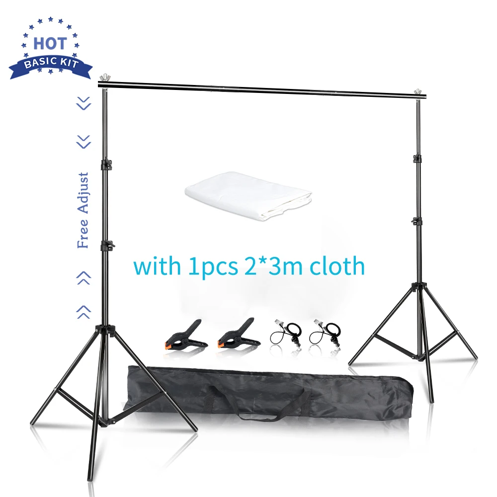 Background Stand 2X2 2X3 2.6X3M Photography Support System  Backdrops Stand Photo Studio Kit Chromakey Green Screen Frame