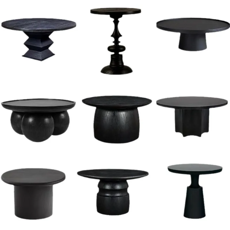 ابتكار الخشب بالكامل الأصلي وابي سابي تصميم كلاسيكي لطاولة القهوة الإبداعية لغرفة المعيشة B & B #5