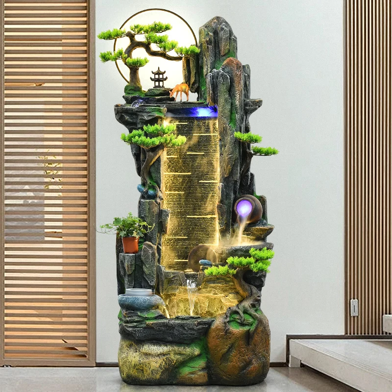 Artificial Mountain and Fountain Floor Ornaments Living Room Balcony Office Courtyard Circulation