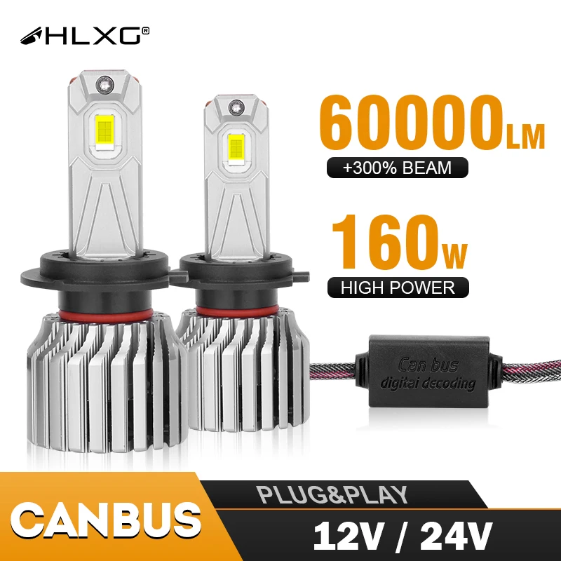 H7 LED Canbus H4 H11 7585 CSP Car Headlight Bulbs HB3 9005 HB4 9006 H8 H9 HIR2 9012 LED Motorcycle Auto STG 30000LM 160W 12V 24V