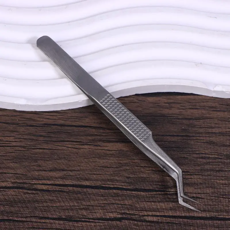 1 szt. Pęseta pozycjonująca do cyny ze stali nierdzewnej Aax-17 z precyzyjną, cienką końcówką do precyzyjnego mocowania drutu cynowego, antypoślizgowa, odporna na zużycie.