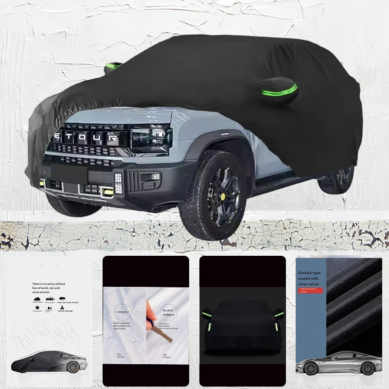 

For Jetour T1 Traveller 2024 Anti-UV Sun Shade Rain Snow Resistant Dustproof Car umbrella Full Car Cover Outdoor Protection