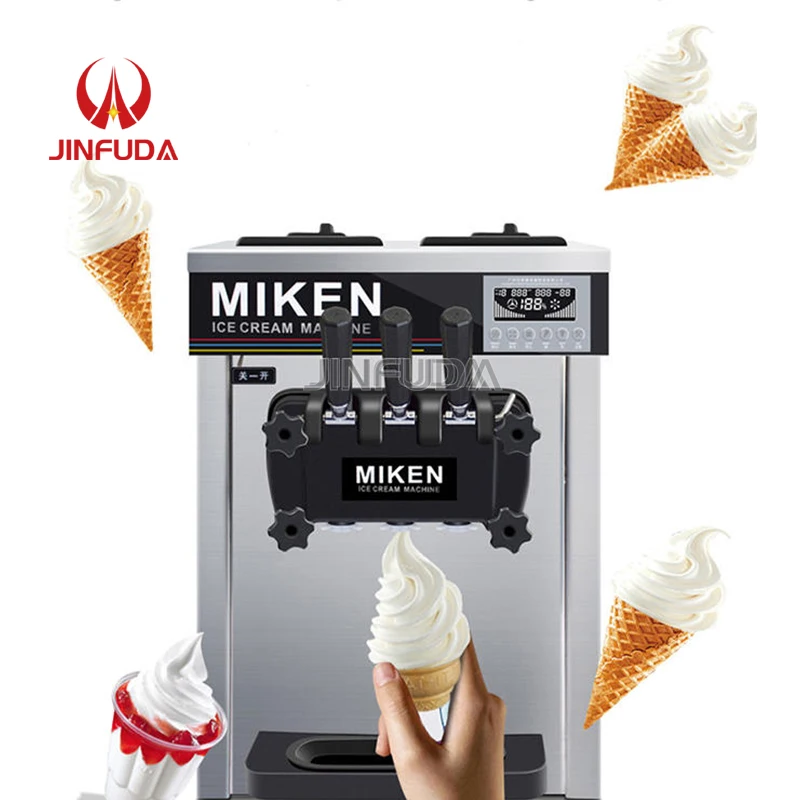 

Автоматическая коммерческая настольная машина для мягкого мороженого на 2+1 вкуса для рожков