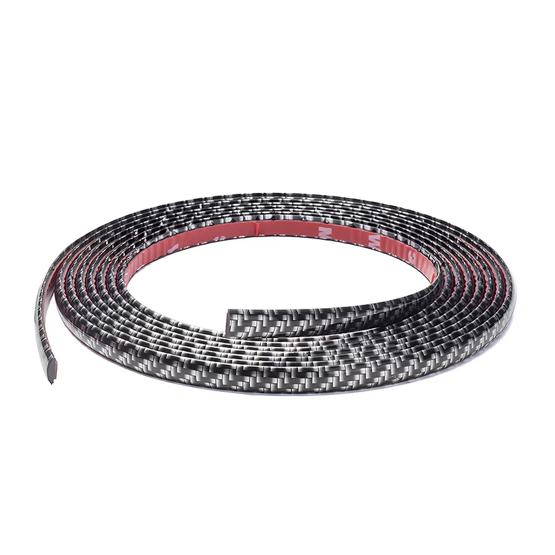 

Car Door Edge Anti Scratch Guard Trim 3D Carbon Fiber Style PVC Universal Fit SUV Sedan Truck Wheel Arch Body Protection Black
