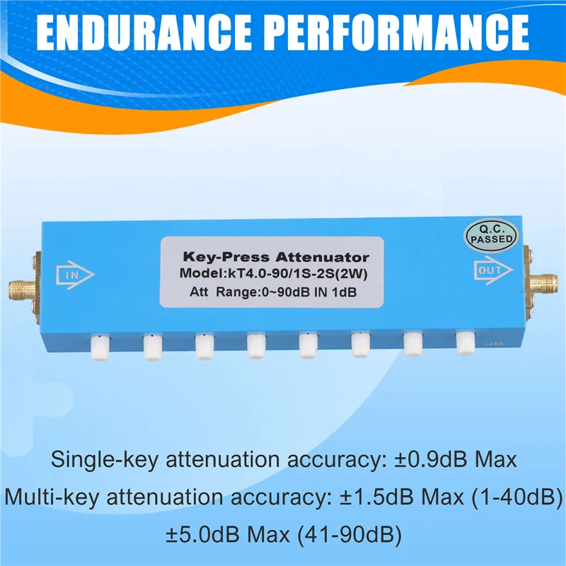 ABGI-External Thread Inner Hole RF Signal Attenuator SMA/N Adjustable 0-90Db 2W DC-4G For Network Communication