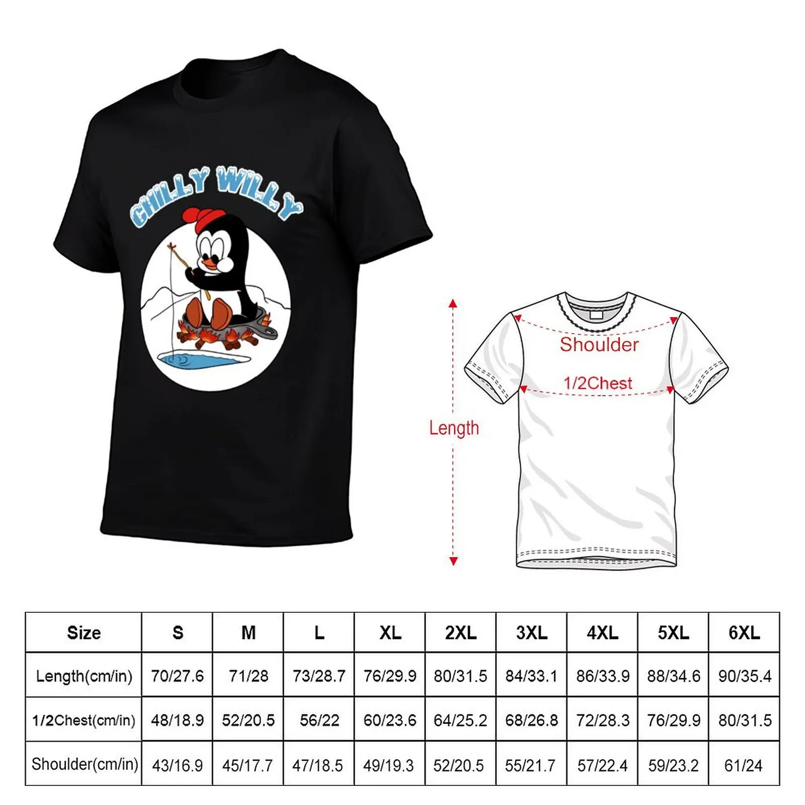 Chilly Willy T-Shirt Novelty Graphic Tee Shirt
