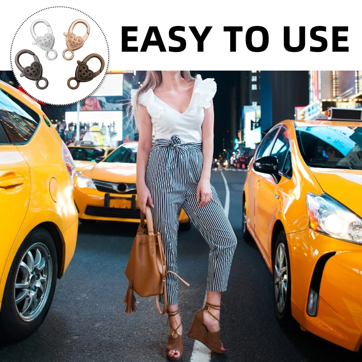 

40 шт., застежка-лобстер в форме сердца, сплав, винтажный цвет, классический стиль для сумок, брелки для багажа, сделай сам, изготовление ювелирных изделий