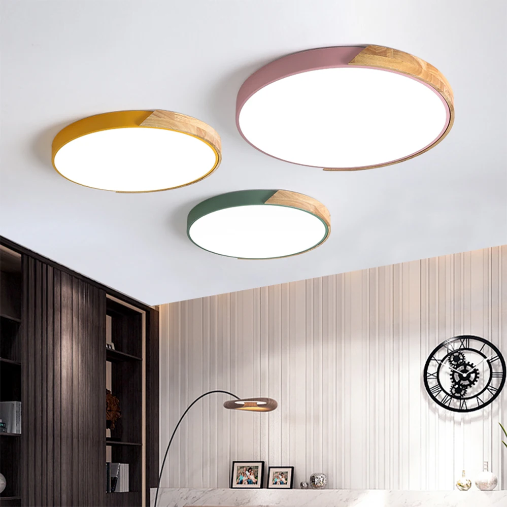 

Светодиодный потолочный светильник Macaron в средиземноморском стиле, простое современное освещение для спальни, пасторальное освещение детской комнаты в американском стиле