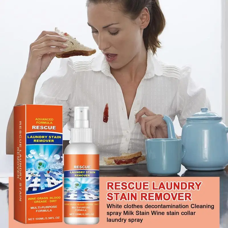 Schweißfleckenentferner, Spray für Kleidung, Fleckenentferner, Mehrzweck-Spray für Kleidungsflecken, Fett- und Ölfleckenentferner-Spray, 100 ml