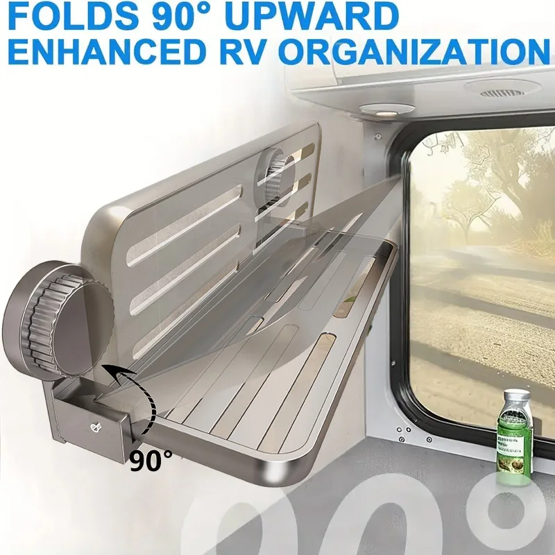 Suction Cup Aluminum Folding Frame Wall Mounted Suitable For Rv And Camper Van 90 Degree Folding Frame Rv Accessories