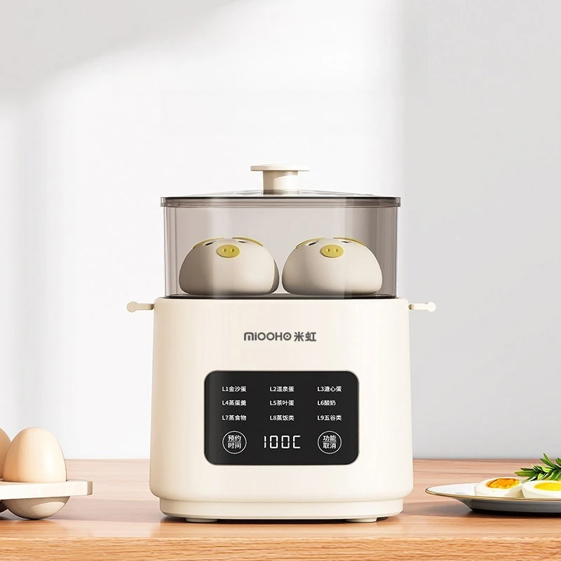 Vaporera de huevos multifuncional, mini olla para huevos con protección automática contra fallos de energía, para una persona, sartén eléctrica para dormitorio