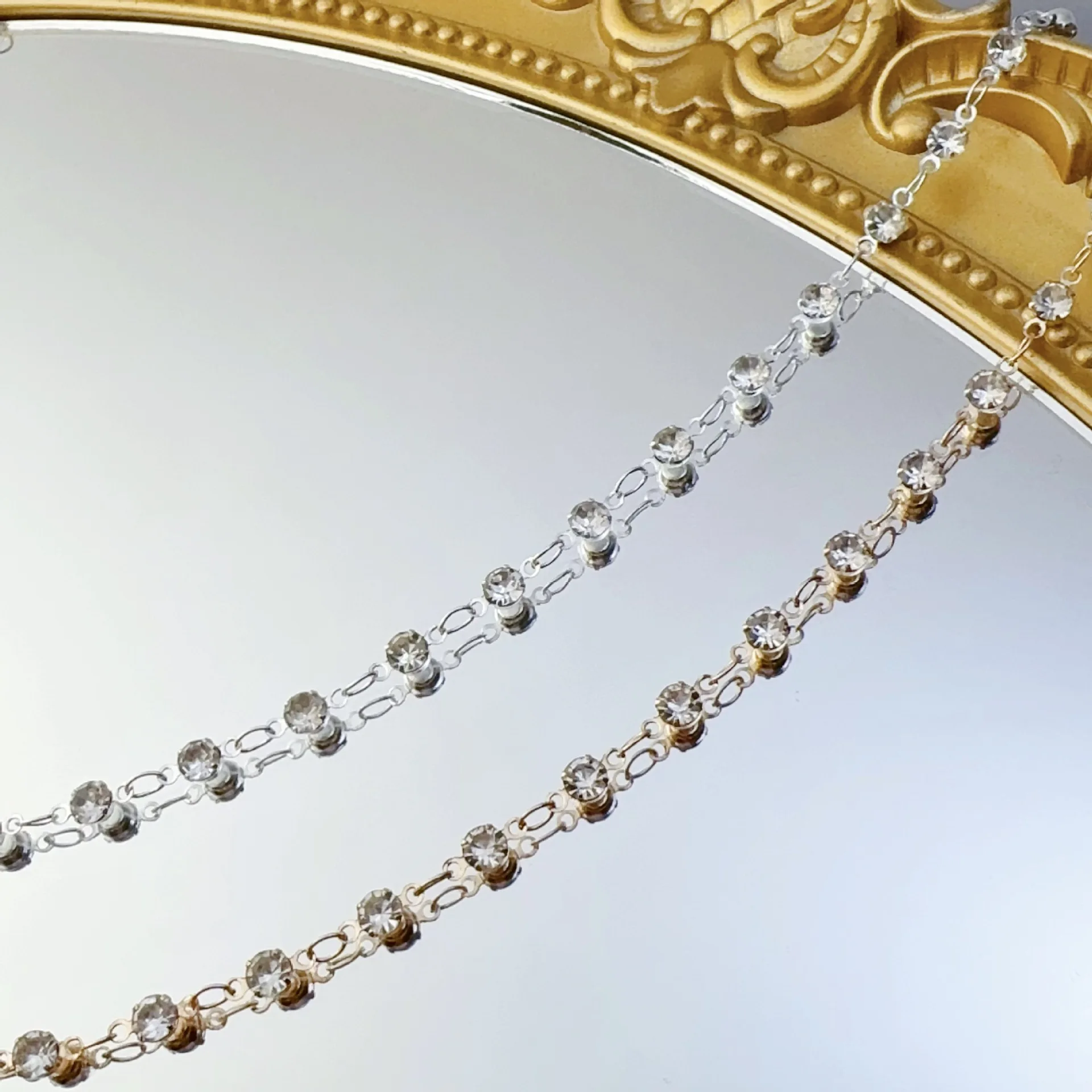 0.5/1/2M Simple Rhinestone Tassel Chain DIY Headwear Bracelet Necklace Jewelry Clothing Decoration Accessories view 4