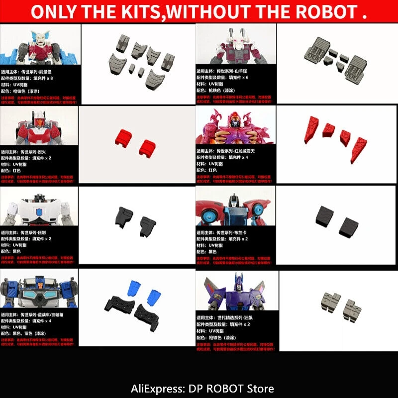 Kit Upgrade pengisi Lab Shockwave untuk Legacy Cyclonus Skullgrin Minerva Clampdown Pointblank Crankcase bom Buss lebih Aksesori